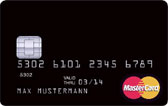 Schwarze Kreditkarte der Valovis Bank im Test